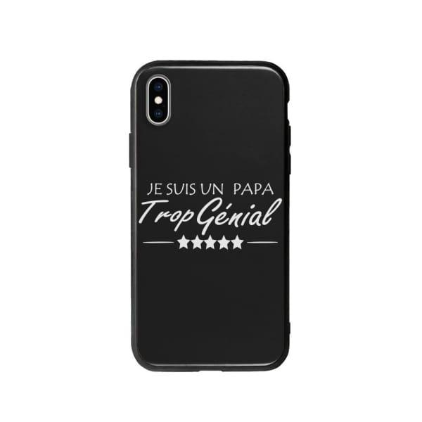 Coque Pour iPhone XS Max "Papa Génial" - Coque Wiqeo 10€-15€, Estelle Adam, iPhone XS Max, Motif Wiqeo, Déstockeur de Coques Pour iPhone