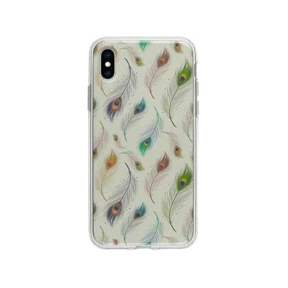 Coque Pour iPhone XS Max Plumes de Paon - Coque Wiqeo 10€-15€, Estelle Adam, Illustration, iPhone XS Max, Motif Wiqeo, Déstockeur de Coques Pour iPhone