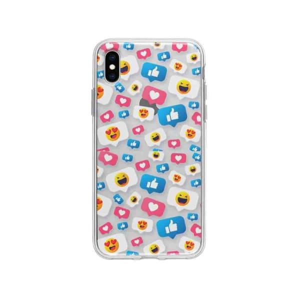 Coque Pour iPhone XS Max Smileys - Coque Wiqeo 10€-15€, Géraud Fournier, iPhone XS Max, Mignon, Motif Wiqeo, Déstockeur de Coques Pour iPhone