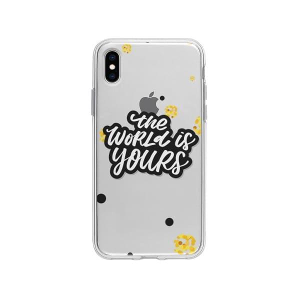 Coque Pour iPhone XS Max "The World Is Yours" - Coque Wiqeo 10€-15€, Estelle Adam, iPhone XS Max, Motif Wiqeo, Déstockeur de Coques Pour iPhone