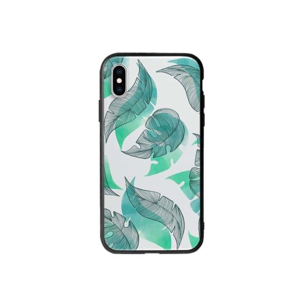 Coque Pour iPhone XS Motif Feuilles - Coque Wiqeo 10€-15€, Estelle Adam, Feuilles, iPhone XS, Motif Wiqeo, Déstockeur de Coques Pour iPhone