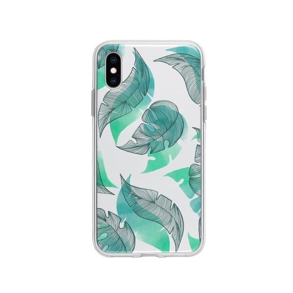 Coque Pour iPhone XS Motif Feuilles - Coque Wiqeo 10€-15€, Estelle Adam, Feuilles, iPhone XS, Motif Wiqeo, Déstockeur de Coques Pour iPhone