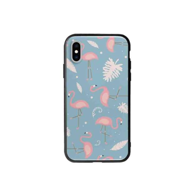 Coque Pour iPhone XS Motif Flamant Rose - Coque Wiqeo 10€-15€, Estelle Adam, Feuilles, iPhone XS, Motif Wiqeo, Déstockeur de Coques Pour iPhone