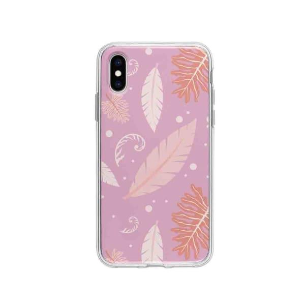 Coque Pour iPhone XS Nature Rose - Coque Wiqeo 10€-15€, Estelle Adam, Feuilles, iPhone XS, Motif Wiqeo, Déstockeur de Coques Pour iPhone