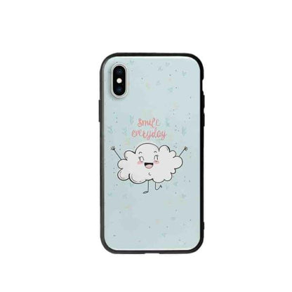 Coque Pour iPhone XS Nuage Souriant - Coque Wiqeo 10€-15€, Géraud Fournier, Illustration, iPhone XS, Mignon Wiqeo, Déstockeur de Coques Pour iPhone