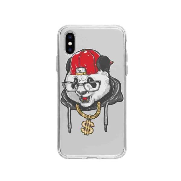 Coque Pour iPhone XS Panda Hiphop - Coque Wiqeo 10€-15€, Animaux, Estelle Adam, Illustration, iPhone XS Wiqeo, Déstockeur de Coques Pour iPhone