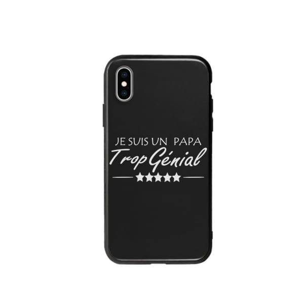 Coque Pour iPhone XS "Papa Génial" - Coque Wiqeo 10€-15€, Estelle Adam, iPhone XS, Motif Wiqeo, Déstockeur de Coques Pour iPhone