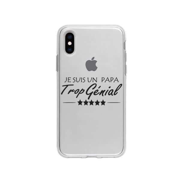 Coque Pour iPhone XS "Papa Génial" - Coque Wiqeo 10€-15€, Estelle Adam, iPhone XS, Motif Wiqeo, Déstockeur de Coques Pour iPhone