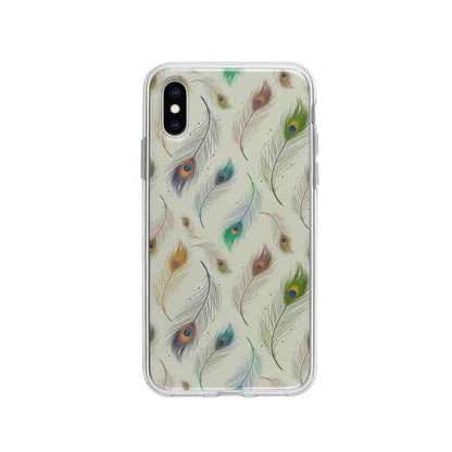 Coque Pour iPhone XS Plumes de Paon - Coque Wiqeo 10€-15€, Estelle Adam, Illustration, iPhone XS, Motif Wiqeo, Déstockeur de Coques Pour iPhone