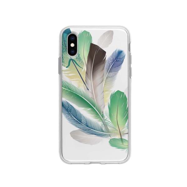 Coque Pour iPhone XS Plumes - Coque Wiqeo 10€-15€, Estelle Adam, Illustration, iPhone XS Wiqeo, Déstockeur de Coques Pour iPhone