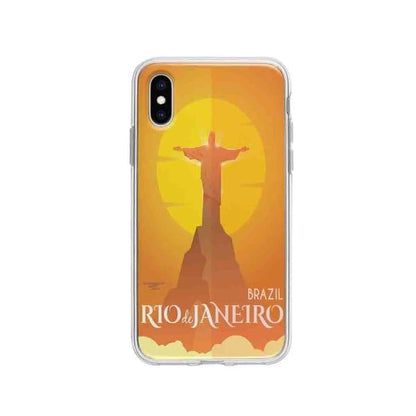 Coque Pour iPhone XS Rio de Janeiro - Coque Wiqeo 10€-15€, Estelle Adam, Illustration, iPhone XS, Voyage Wiqeo, Déstockeur de Coques Pour iPhone