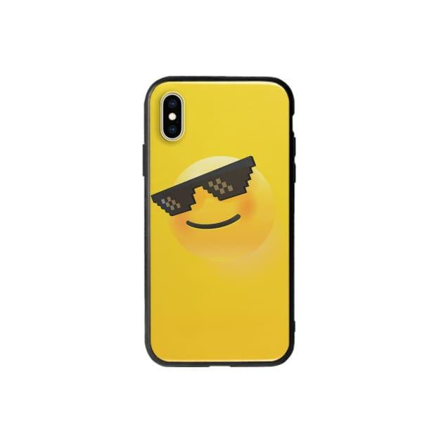 Coque Pour iPhone XS Smiley Lunettes - Coque Wiqeo 10€-15€, Estelle Adam, Illustration, iPhone XS Wiqeo, Déstockeur de Coques Pour iPhone