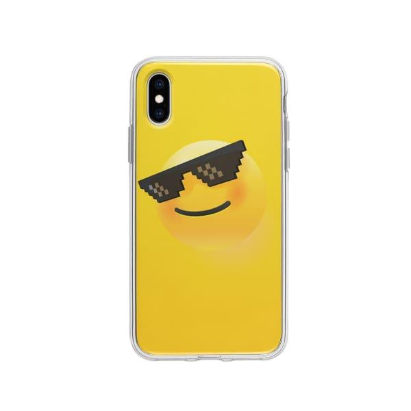 Coque Pour iPhone XS Smiley Lunettes - Coque Wiqeo 10€-15€, Estelle Adam, Illustration, iPhone XS Wiqeo, Déstockeur de Coques Pour iPhone