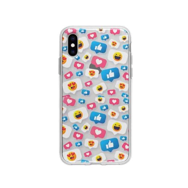 Coque Pour iPhone XS Smileys - Coque Wiqeo 10€-15€, Géraud Fournier, iPhone XS, Mignon, Motif Wiqeo, Déstockeur de Coques Pour iPhone