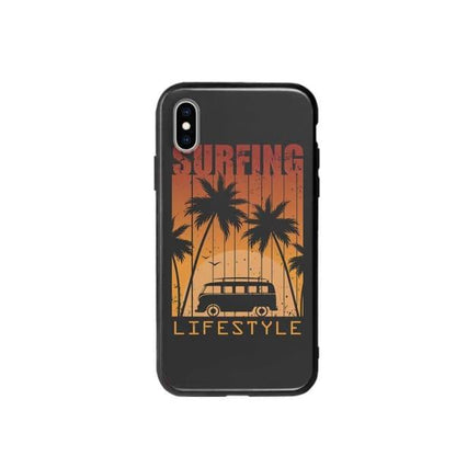 Coque Pour iPhone XS "Surfing Lifestyle" - Coque Wiqeo 10€-15€, Estelle Adam, Illustration, iPhone XS, Motif Wiqeo, Déstockeur de Coques Pour iPhone