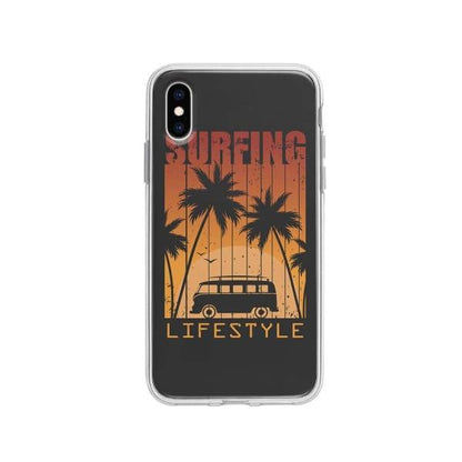 Coque Pour iPhone XS "Surfing Lifestyle" - Coque Wiqeo 10€-15€, Estelle Adam, Illustration, iPhone XS, Motif Wiqeo, Déstockeur de Coques Pour iPhone