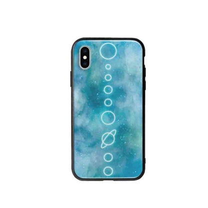 Coque Pour iPhone XS Système Solaire Néon - Coque Wiqeo 10€-15€, Estelle Adam, Illustration, iPhone XS, Motif Wiqeo, Déstockeur de Coques Pour iPhone