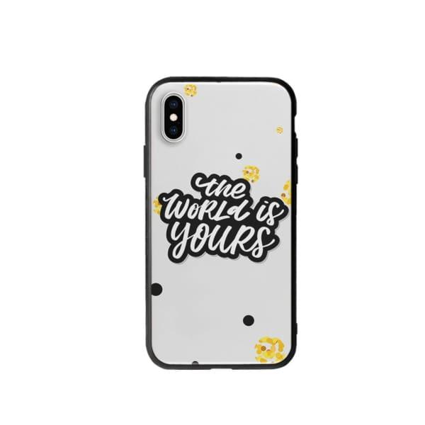 Coque Pour iPhone XS "The World Is Yours" - Coque Wiqeo 10€-15€, Estelle Adam, iPhone XS, Motif Wiqeo, Déstockeur de Coques Pour iPhone