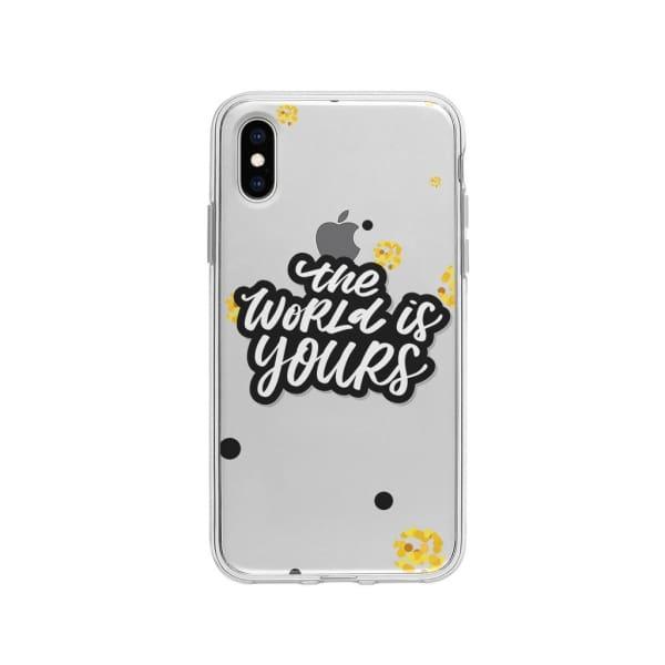 Coque Pour iPhone XS "The World Is Yours" - Coque Wiqeo 10€-15€, Estelle Adam, iPhone XS, Motif Wiqeo, Déstockeur de Coques Pour iPhone