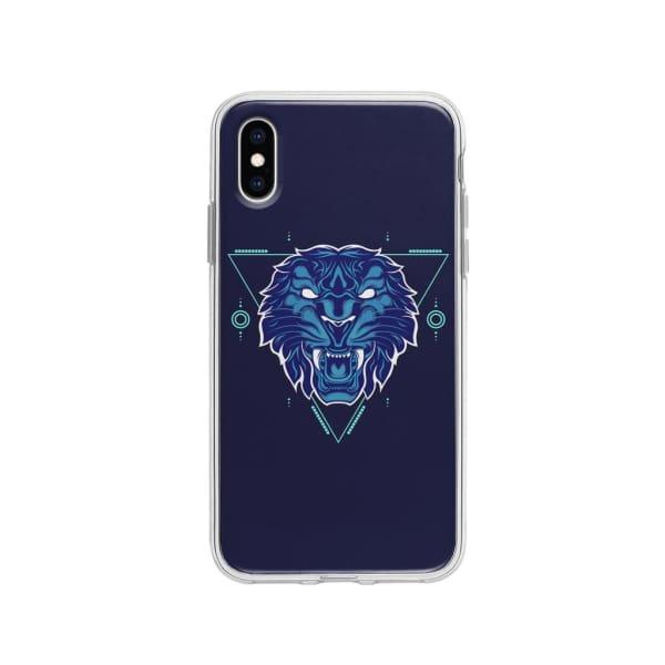 Coque Pour iPhone XS Tigre Géométrique - Coque Wiqeo 10€-15€, Estelle Adam, Illustration, iPhone XS, Motif Wiqeo, Déstockeur de Coques Pour iPhone