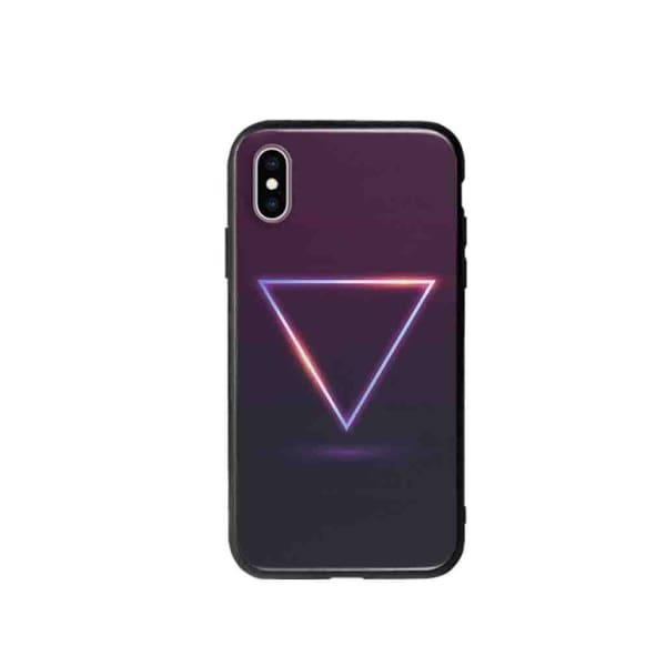 Coque Pour iPhone XS Triangle Néon - Coque Wiqeo 10€-15€, Estelle Adam, Illustration, iPhone XS, Motif Wiqeo, Déstockeur de Coques Pour iPhone