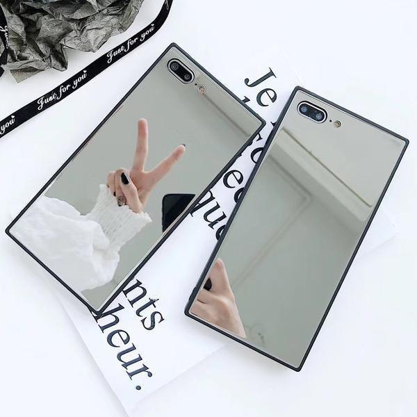 Coque rectangulaire de luxe avec placage miroir pour iPhone 11 Pro Max - Coque Wiqeo Apple, Coque, Elle, Fine, iPhone 11 Pro Max, Slim, Tendance, Ultra Slim Wiqeo, Déstockeur de Coques Pour iPhone