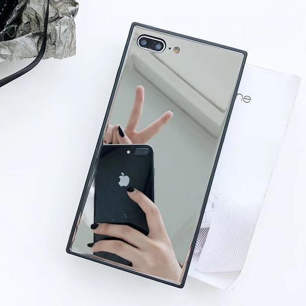 Coque rectangulaire de luxe avec placage miroir pour iPhone 11 Pro Max - Coque Wiqeo Apple, Coque, Elle, Fine, iPhone 11 Pro Max, Slim, Tendance, Ultra Slim Wiqeo, Déstockeur de Coques Pour iPhone