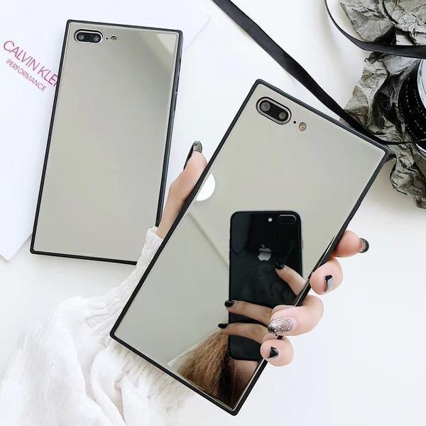 Coque rectangulaire de luxe avec placage miroir pour iPhone 11 Pro Max - Coque Wiqeo Apple, Coque, Elle, Fine, iPhone 11 Pro Max, Slim, Tendance, Ultra Slim Wiqeo, Déstockeur de Coques Pour iPhone