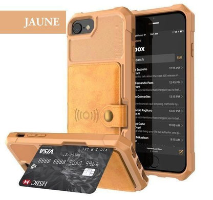 Coque ultra résistante avec portefeuille en cuir pour iPhone 11 - Coque Wiqeo Apple, Coque, Elle, Fine, iPhone 11, Lui, Slim, Tendance Wiqeo, Déstockeur de Coques Pour iPhone