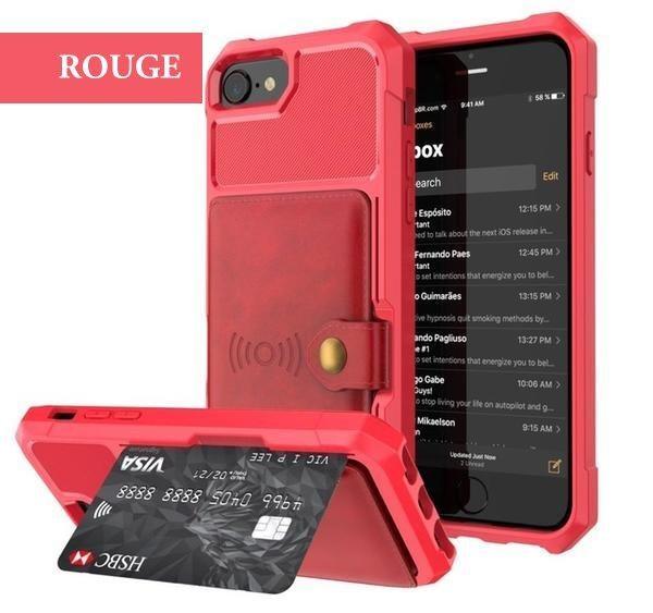 Coque ultra résistante avec portefeuille en cuir pour iPhone 11 Pro - Coque Wiqeo Apple, Coque, Elle, Fine, iPhone 11 Pro, Lui, Slim, Tendance Wiqeo, Déstockeur de Coques Pour iPhone