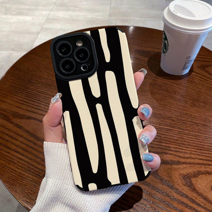Coque à Rayures Zébrées pour iPhone 15 - Coque Wiqeo 10€-15€, Coque, iPhone 15, Silicone Wiqeo, Déstockeur de Coques Pour iPhone