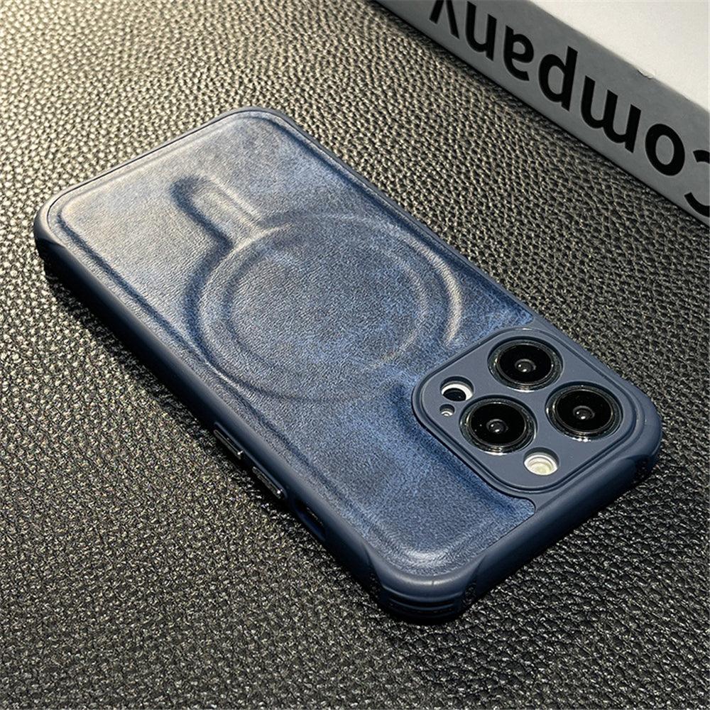 Coque Aspect Cuir Magsafe pour iPhone 13 Pro Max - Coque Wiqeo 15€-20€, Coque, Cuir, iPhone 13 Pro Max, Magsafe Wiqeo, Déstockeur de Coques Pour iPhone