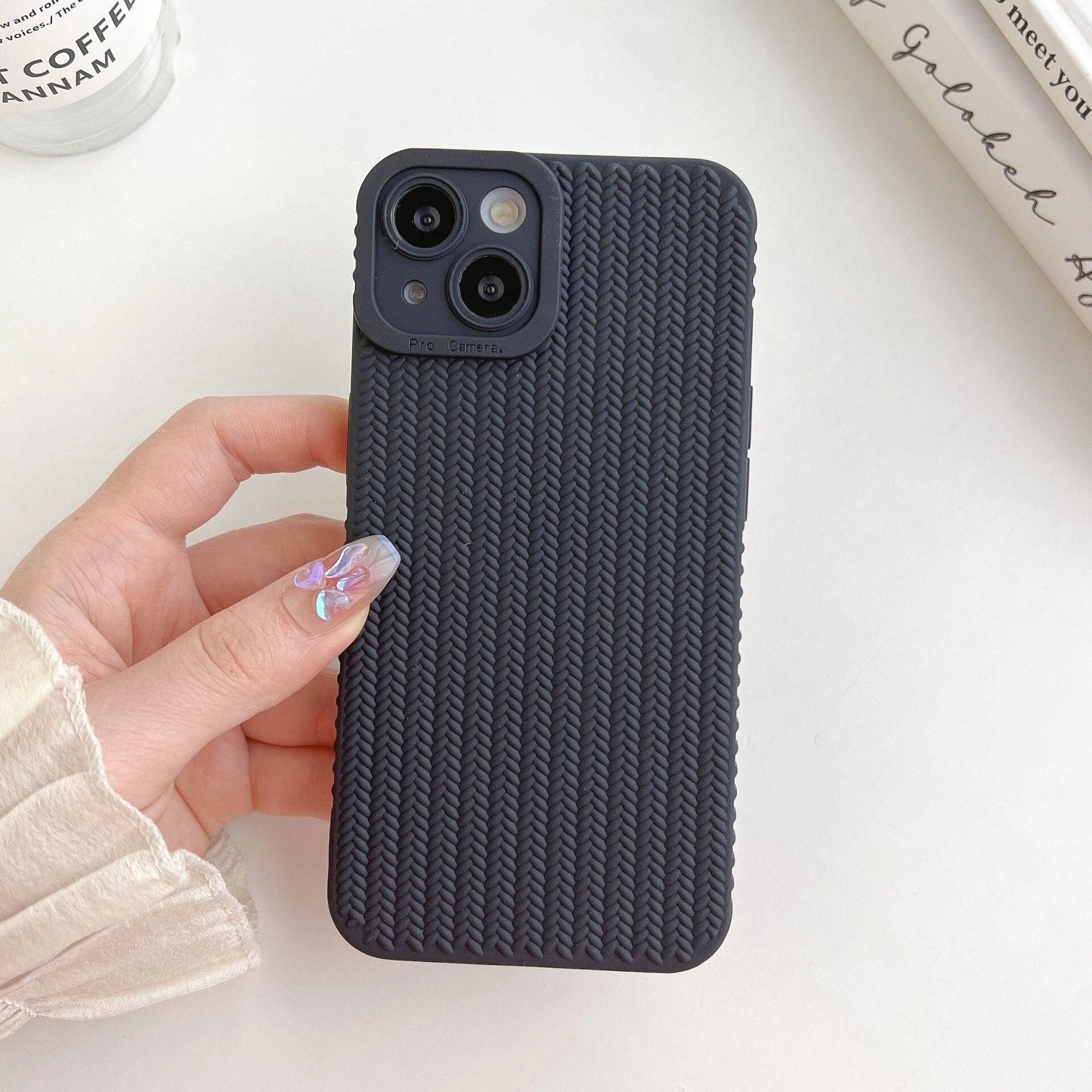 Coque Aspect Tissé Minimale pour iPhone 15 Plus - Coque Wiqeo 10€-15€, Coque, iPhone 15 Plus Wiqeo, Déstockeur de Coques Pour iPhone
