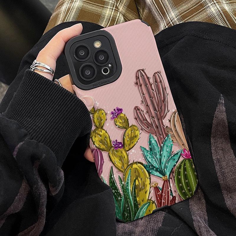 Coque Cactus en Silicone pour iPhone 14 Pro Max - Coque Wiqeo 10€-15€, Coque, iPhone 14 Pro Max, Silicone Wiqeo, Déstockeur de Coques Pour iPhone