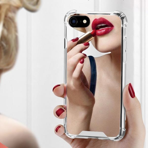 Coque de luxe avec placage miroir et coins renforcés pour iPhone 7 - 