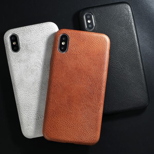 Coque de luxe en silicone avec motif de cuir pour iPhone 6 et iPhone 6S - 