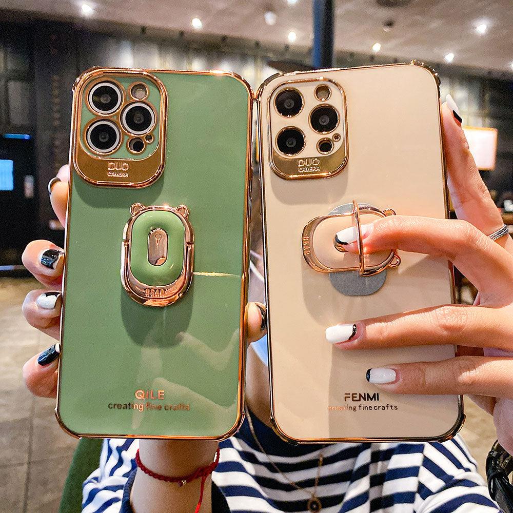 Coque de Luxe Galvanisée avec Anneau de Support pour iPhone 13 Pro Max - Coque Wiqeo 10€-15€, Coque, iPhone 13 Pro Max, Support Wiqeo, Déstockeur de Coques Pour iPhone