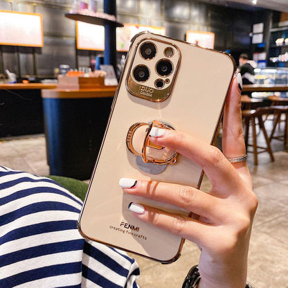 Coque de Luxe Galvanisée avec Anneau de Support pour iPhone 13 Pro Max - Coque Wiqeo 10€-15€, Coque, iPhone 13 Pro Max, Support Wiqeo, Déstockeur de Coques Pour iPhone