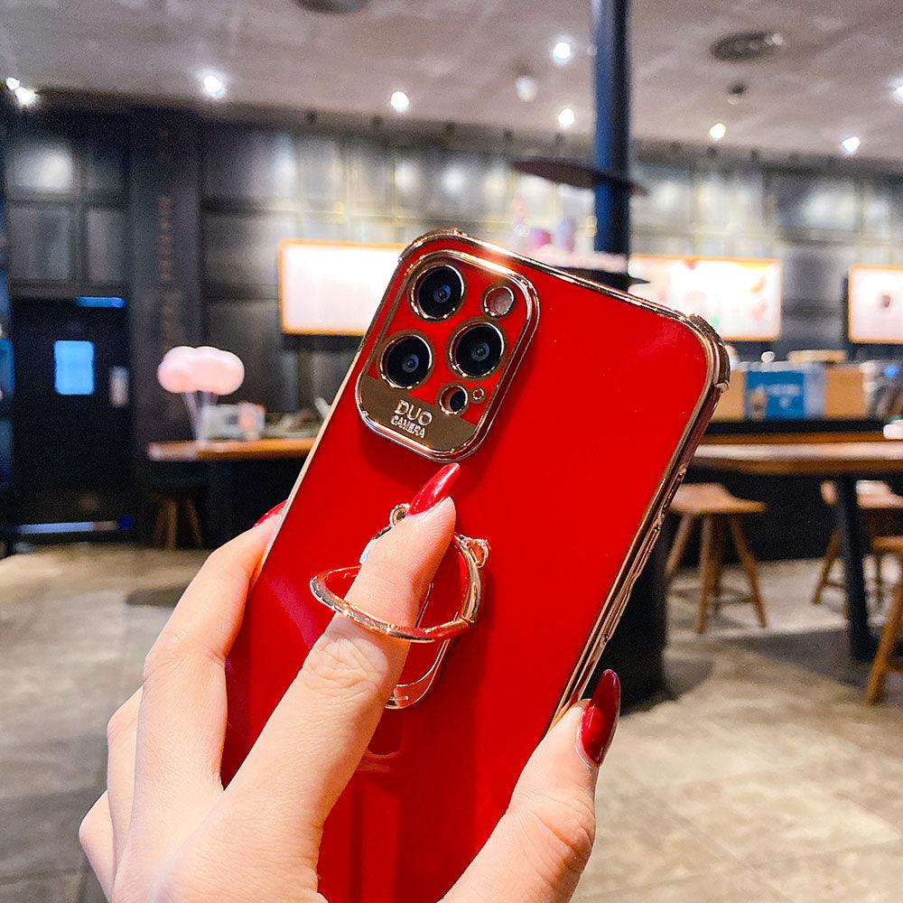 Coque de Luxe Galvanisée avec Anneau de Support pour iPhone 13 Pro Max - Coque Wiqeo 10€-15€, Coque, iPhone 13 Pro Max, Support Wiqeo, Déstockeur de Coques Pour iPhone