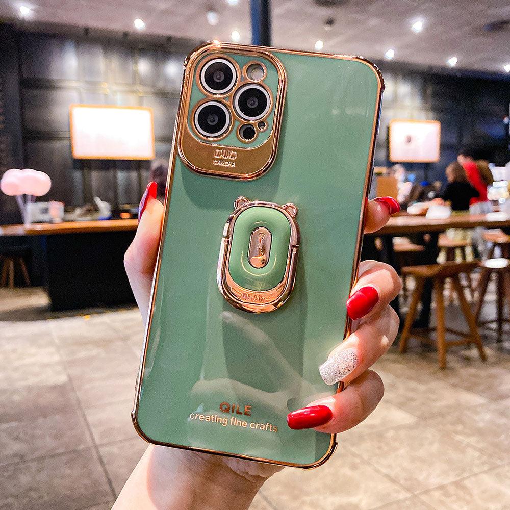 Coque de Luxe Galvanisée avec Anneau de Support pour iPhone 13 Pro Max - Coque Wiqeo 10€-15€, Coque, iPhone 13 Pro Max, Support Wiqeo, Déstockeur de Coques Pour iPhone