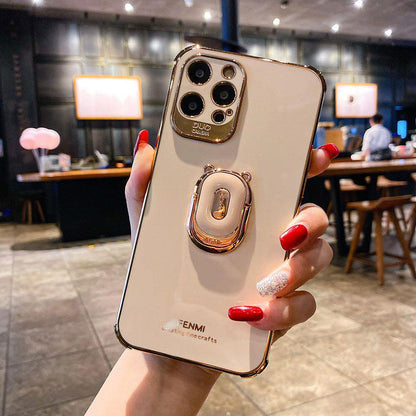 Coque de Luxe Galvanisée avec Anneau de Support pour iPhone 13 Pro Max - Coque Wiqeo 10€-15€, Coque, iPhone 13 Pro Max, Support Wiqeo, Déstockeur de Coques Pour iPhone