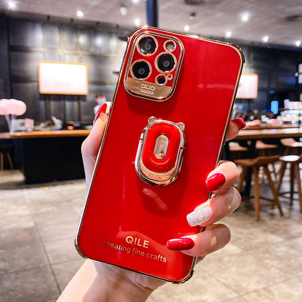 Coque de Luxe Galvanisée avec Anneau de Support pour iPhone 13 Pro Max - Coque Wiqeo 10€-15€, Coque, iPhone 13 Pro Max, Support Wiqeo, Déstockeur de Coques Pour iPhone