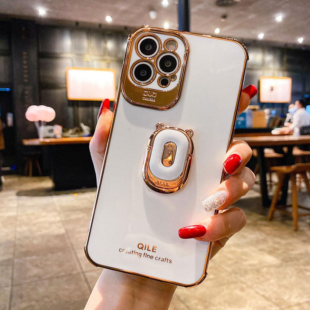 Coque de Luxe Galvanisée avec Anneau de Support pour iPhone 13 Pro Max - Coque Wiqeo 10€-15€, Coque, iPhone 13 Pro Max, Support Wiqeo, Déstockeur de Coques Pour iPhone