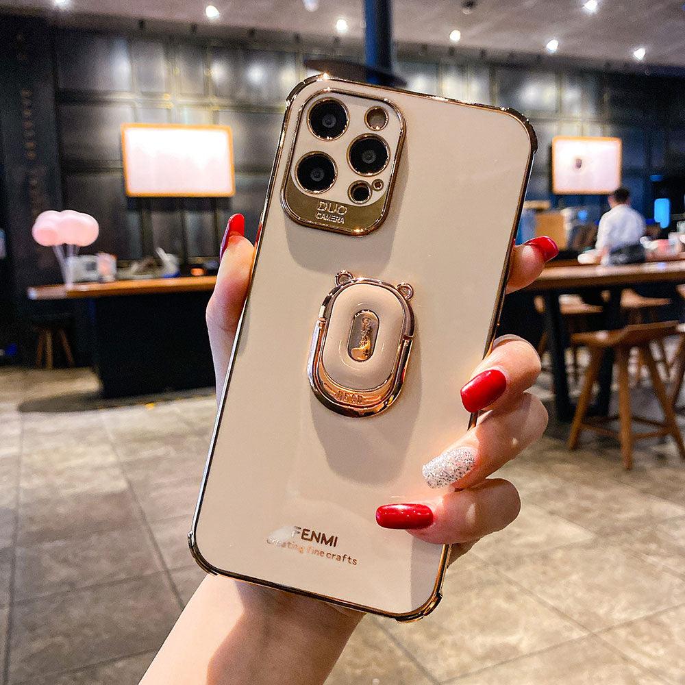 Coque de Luxe Galvanisée avec Anneau de Support pour iPhone 14 Plus - Coque Wiqeo 10€-15€, Coque, iPhone 14 Plus, Support Wiqeo, Déstockeur de Coques Pour iPhone