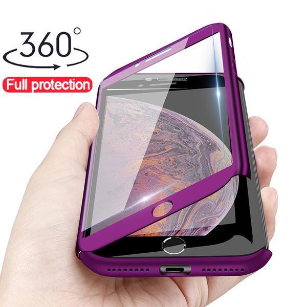 Coque de luxe totale protection 360 avec verre trempé pour iPhone 8 - 