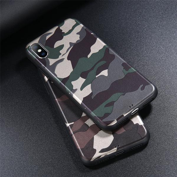 Coque en silicone aux couleurs de camouflage militaire pour iPhone 8 - 