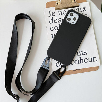 Coque en Silicone avec Sangle pour iPhone 15 Plus - Coque Wiqeo 15€-20€, Chaine, Coque, iPhone 15 Plus, Silicone Wiqeo, Déstockeur de Coques Pour iPhone