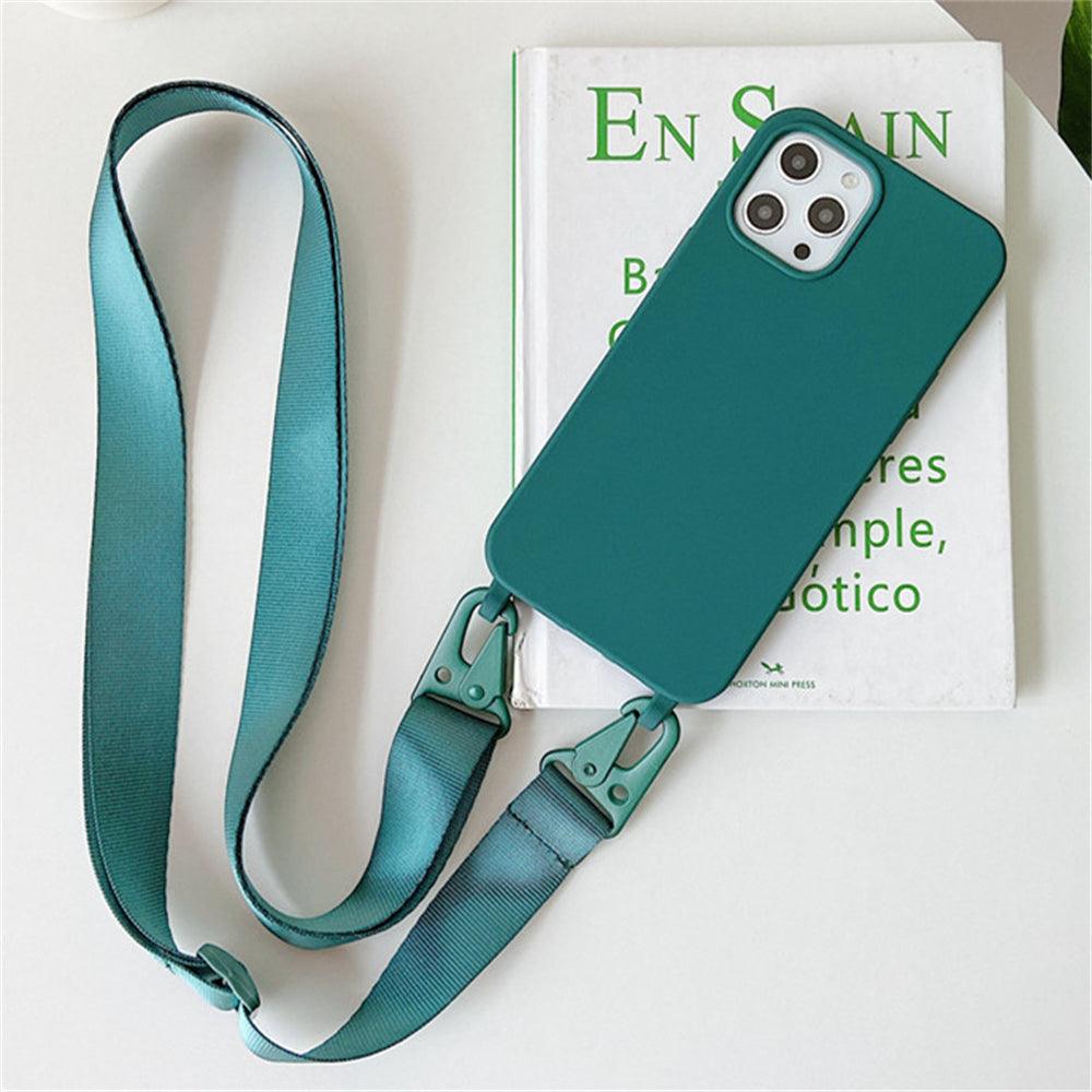 Coque en Silicone avec Sangle pour iPhone 15 Plus - Coque Wiqeo 15€-20€, Chaine, Coque, iPhone 15 Plus, Silicone Wiqeo, Déstockeur de Coques Pour iPhone