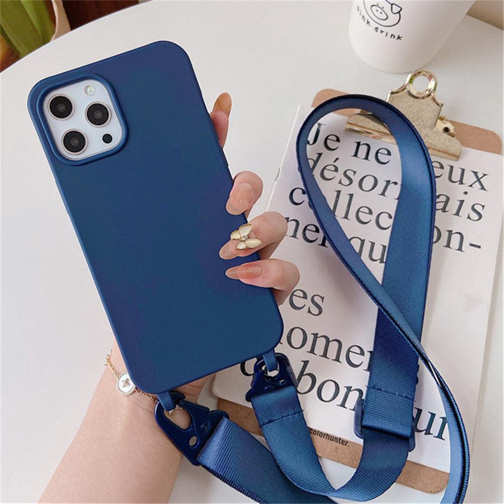 Coque en Silicone avec Sangle pour iPhone 15 Plus - Coque Wiqeo 15€-20€, Chaine, Coque, iPhone 15 Plus, Silicone Wiqeo, Déstockeur de Coques Pour iPhone