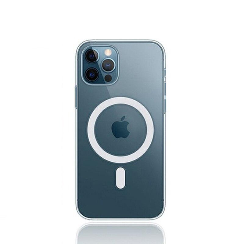 Coque en Silicone Transparent Magnétique pour iPhone 13 Pro Max